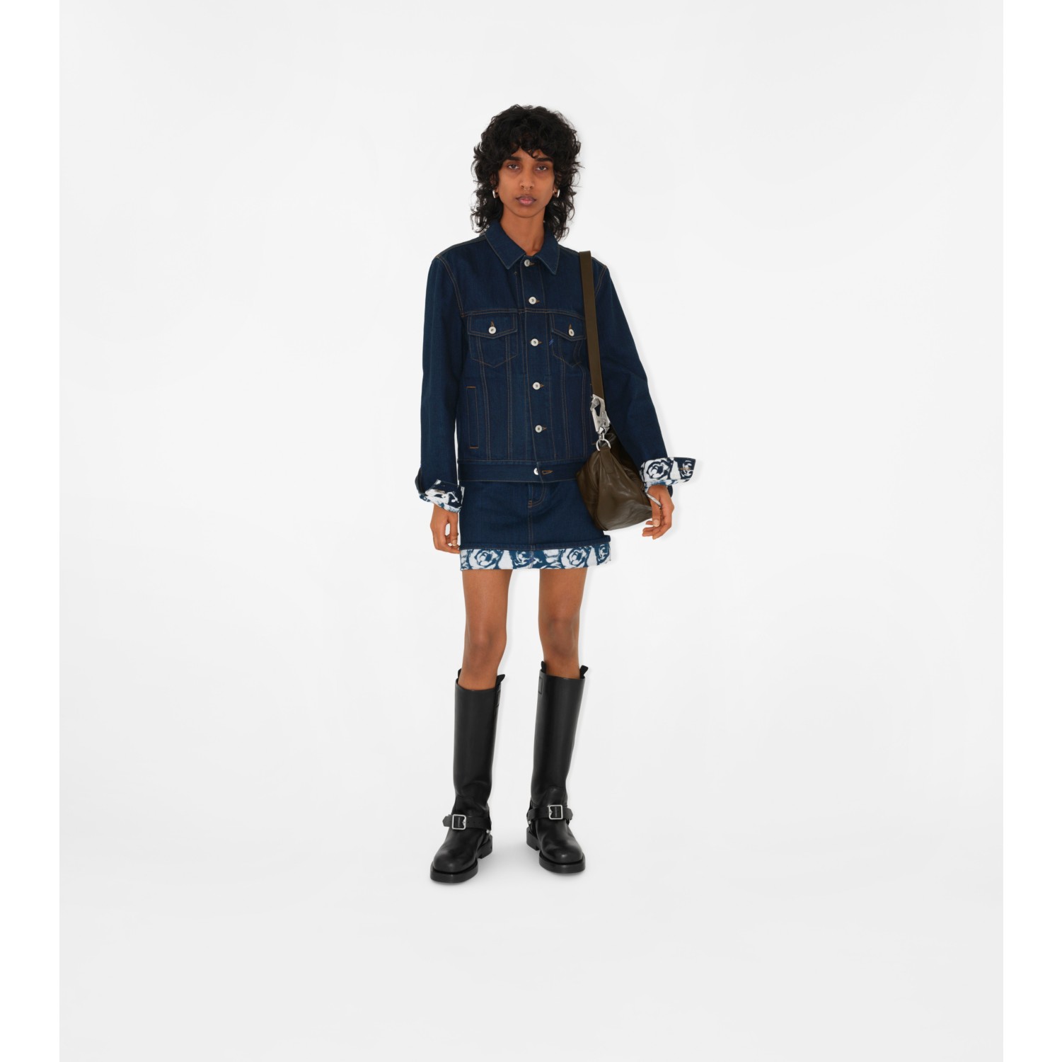 Heavyweight Denim Mini Skirt in Indigo blue - Women, Cotton 