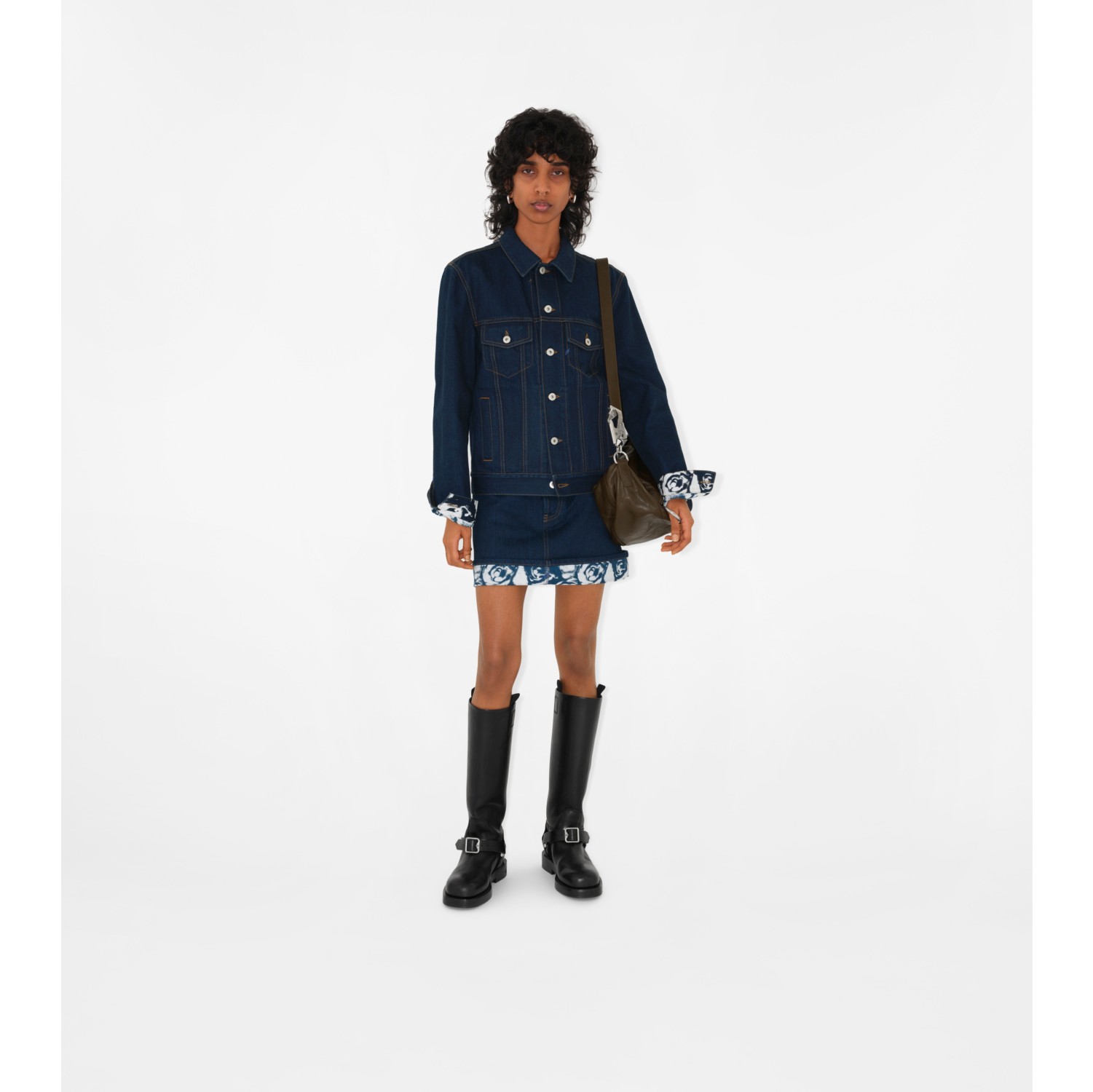 Minijupe en denim épais