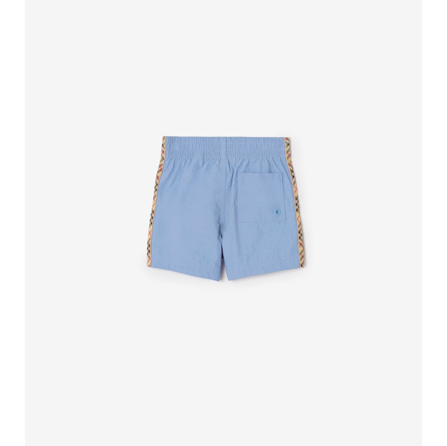 Check Trim Swim Shorts in Cornflower blue | Burberry® Official