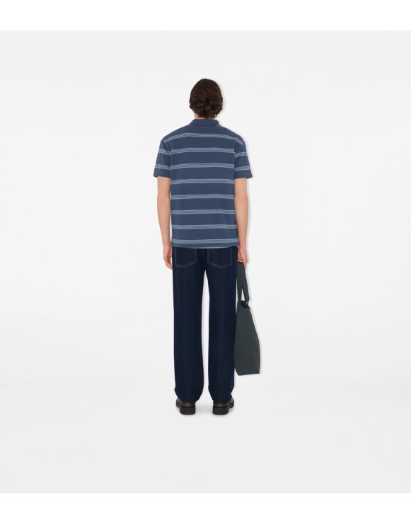Striped Cotton Polo Shirt