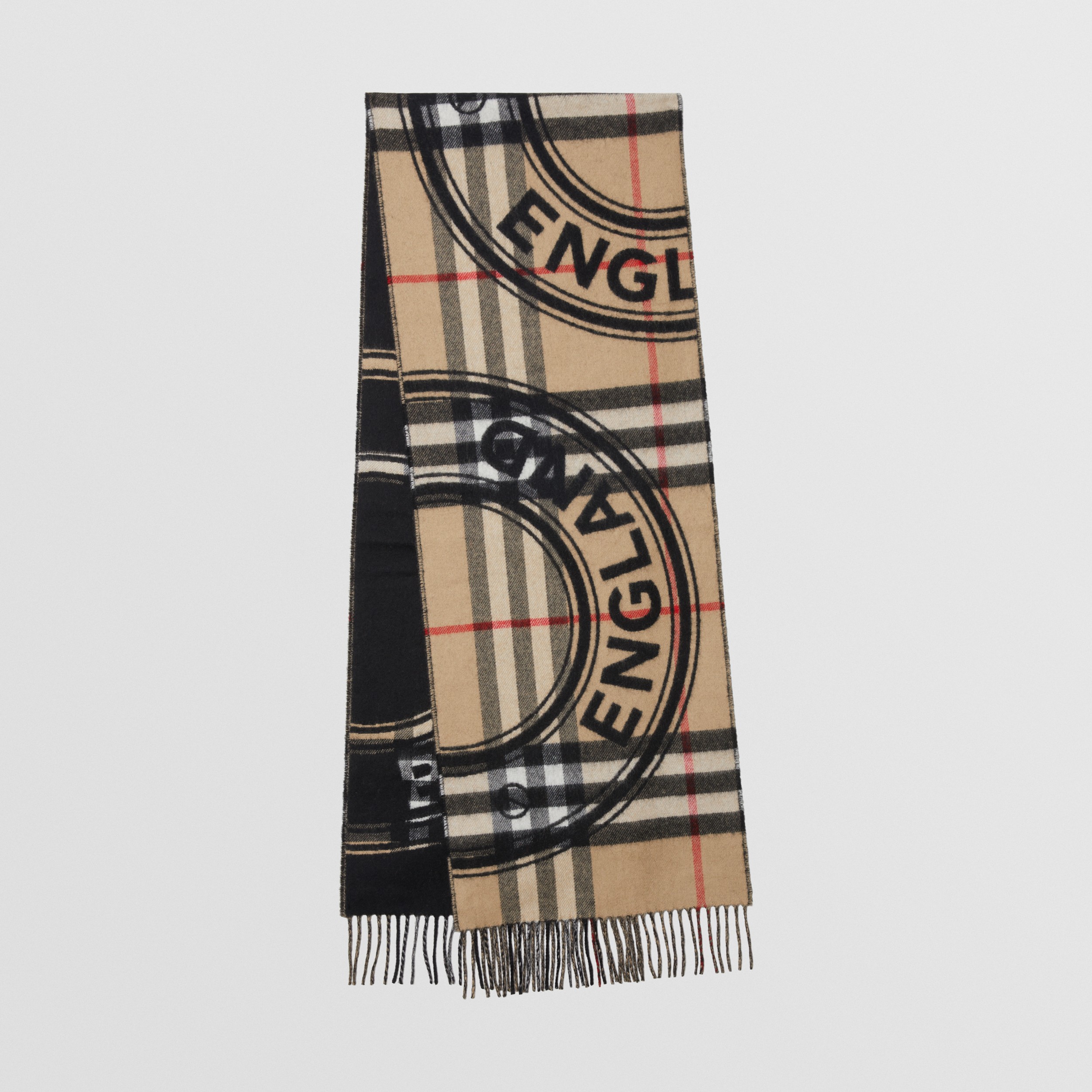 Montage Print Cashmere Scarf in Archive Beige | Burberry® Official - 1