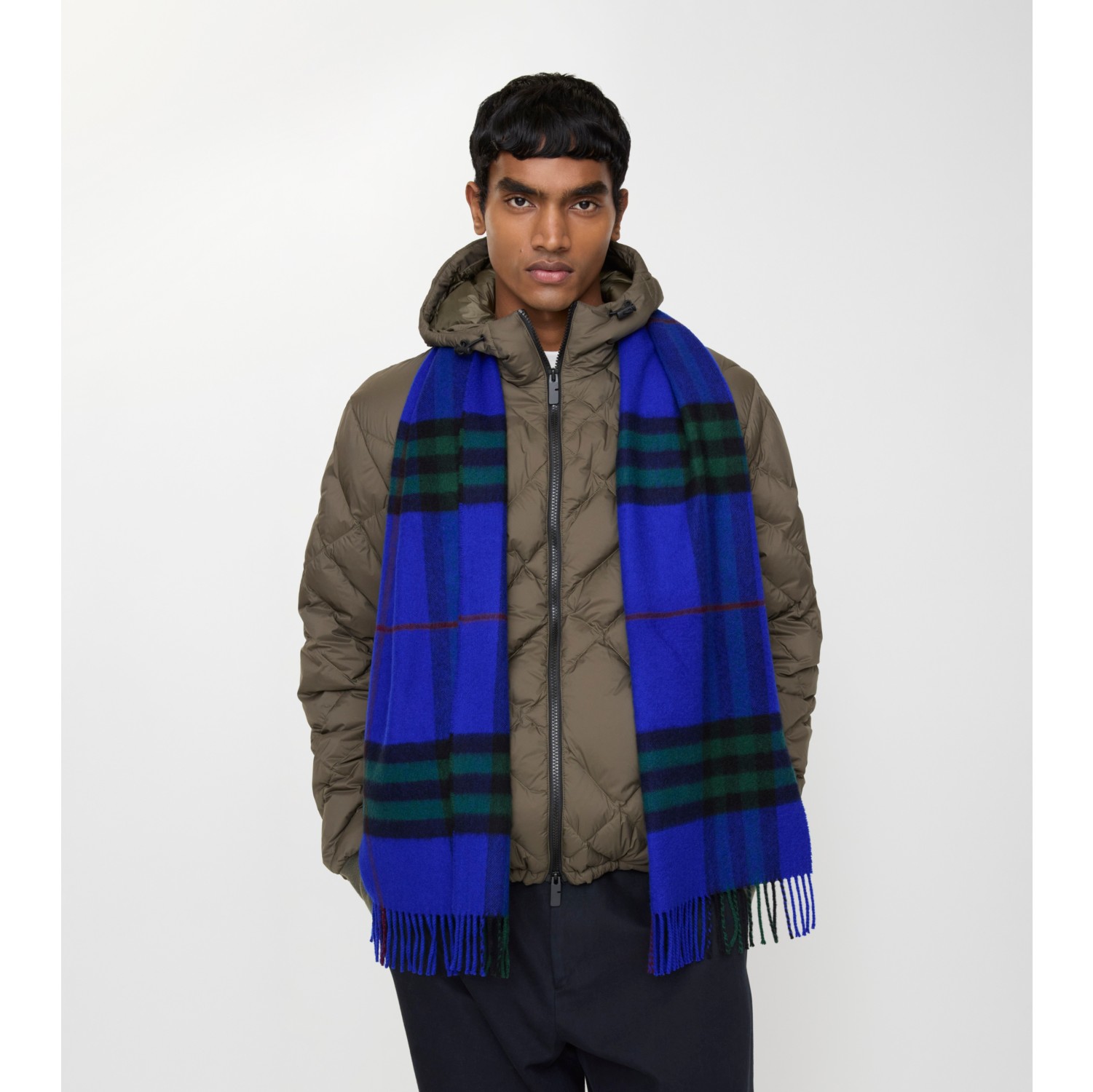 Check Cashmere Scarf in Knight | Burberry® Official