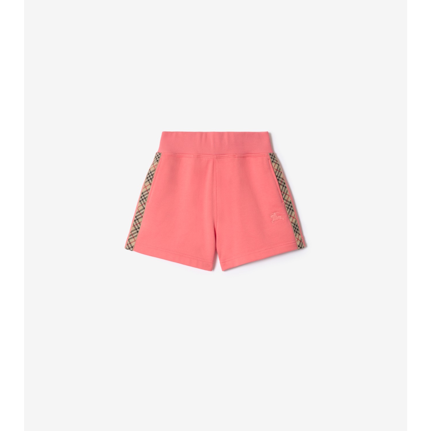 Check Trim Cotton Shorts