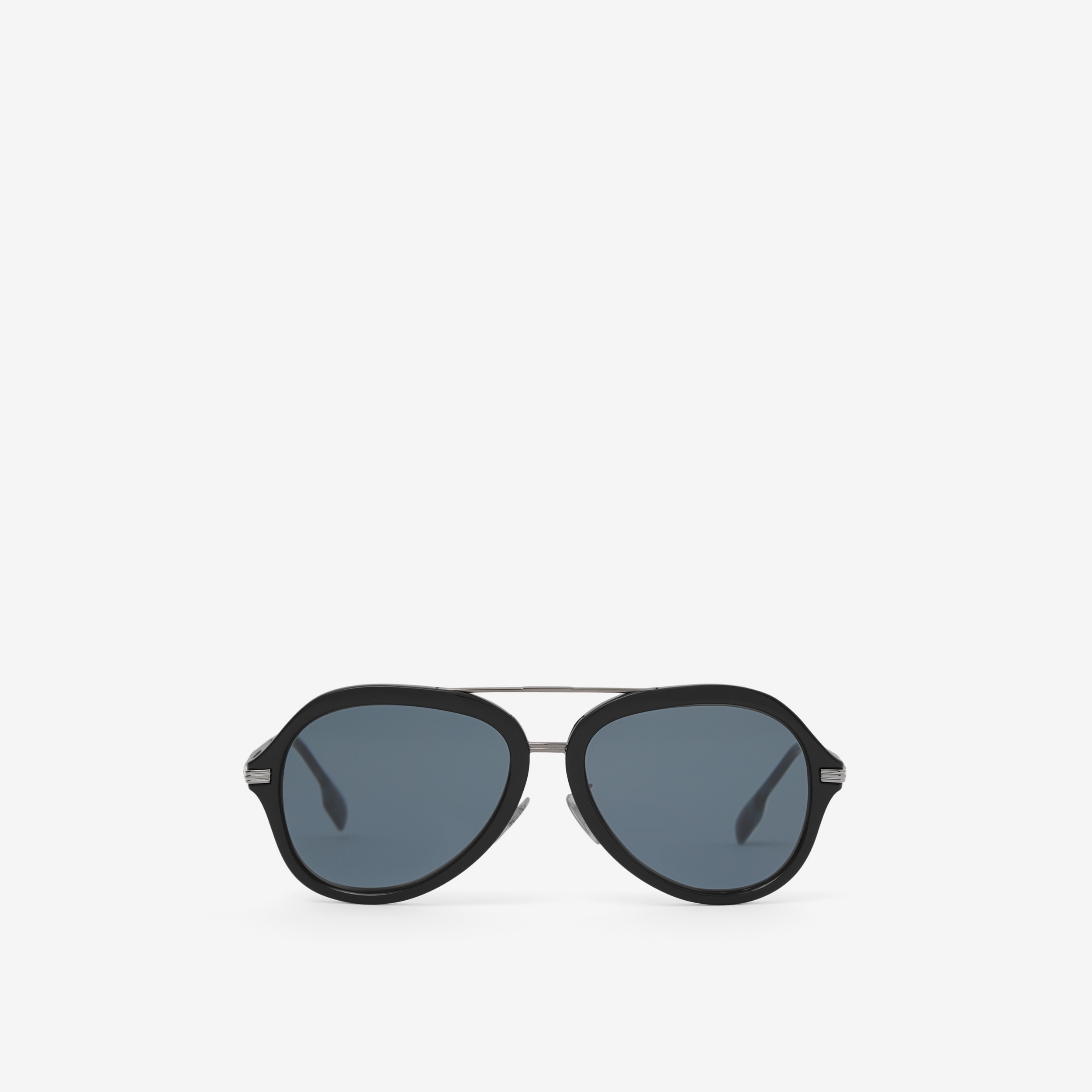 Gafas de sol estilo aviador (Negro/azul) - Hombre | Burberry® oficial - 1