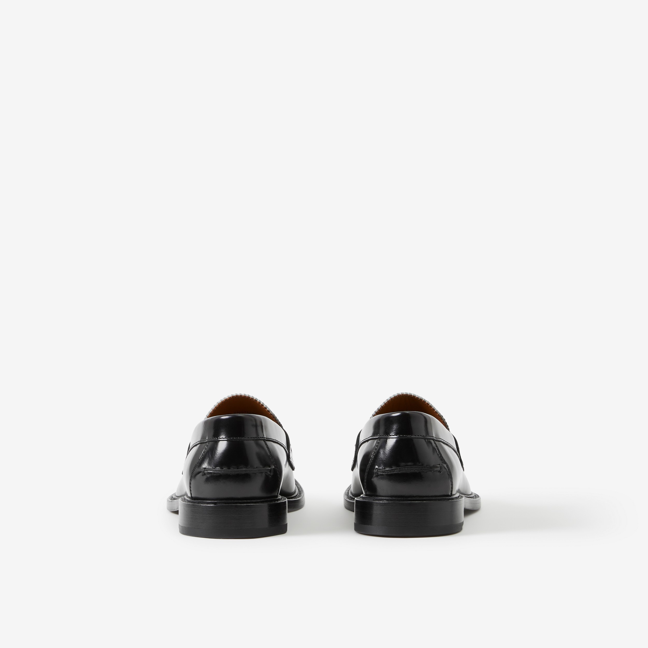 Mocassins Penny Loafers en cuir et Vintage Check (Noir) - Homme | Site officiel Burberry® - 3