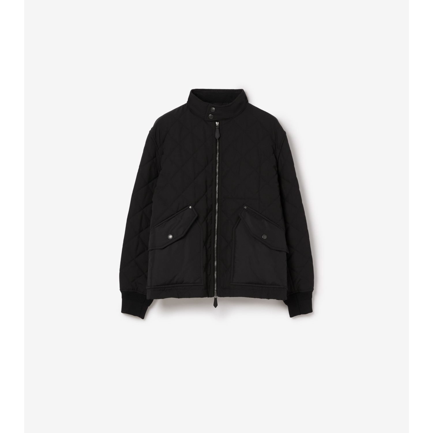 Quilted Thermoregulated Harrington Jacket in Black - Men | Burberry ...