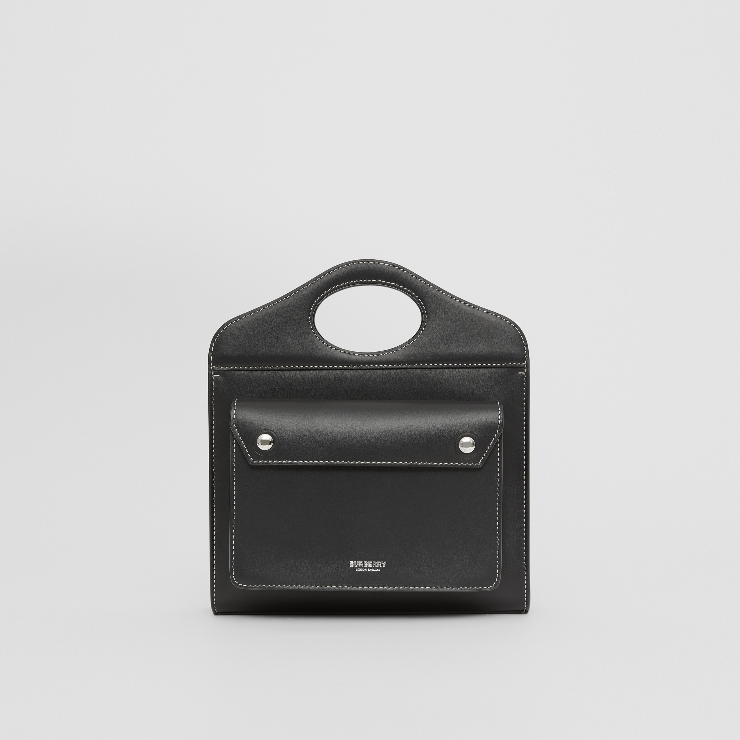 Pocket Bag aus Leder mit Steppnahtdetails (Schwarz) - Damen | Burberry® - 1