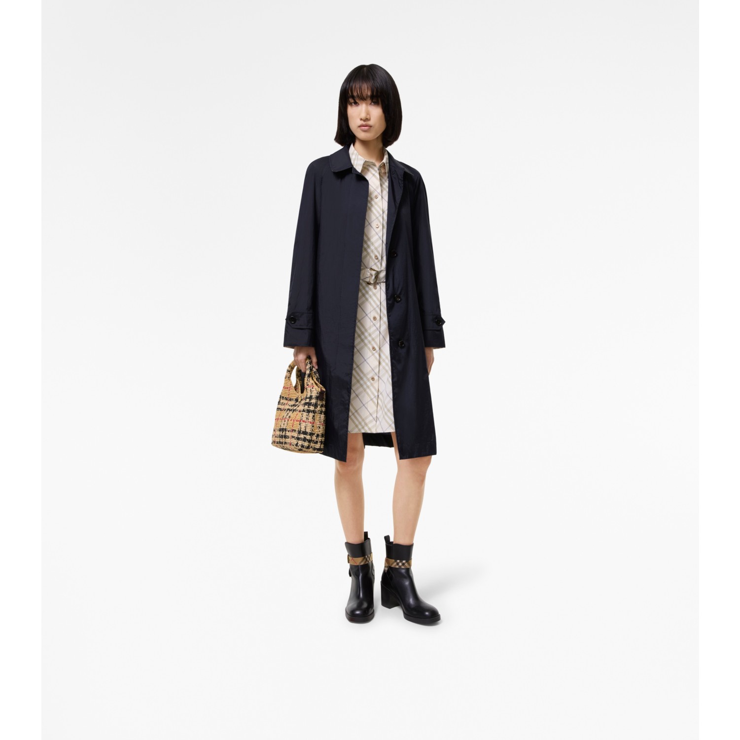 Long Belted Nylon Tickhill Car Coat