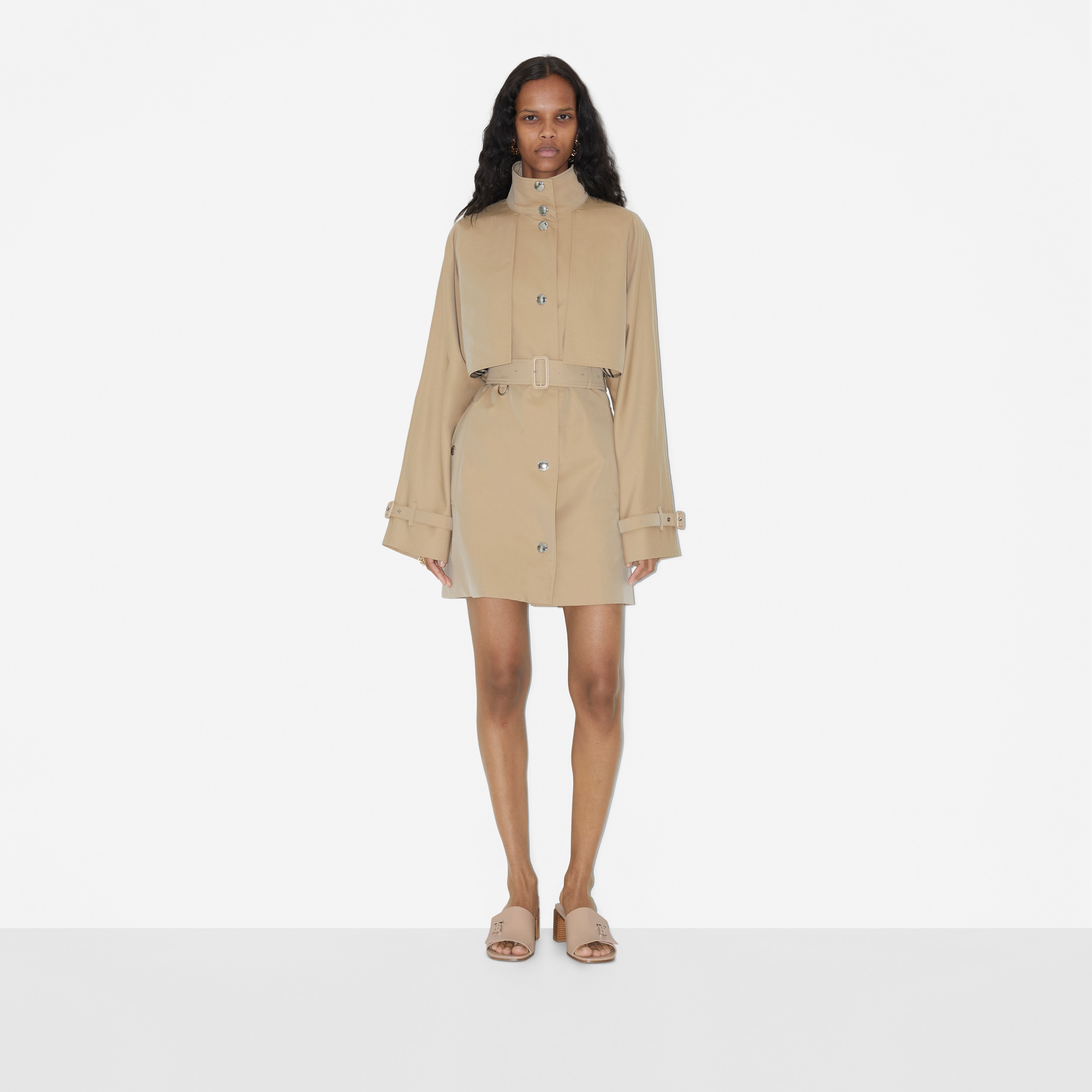 Trench coat en algodón de gabardina tropical (Miel) - Mujer | Burberry® oficial - 2