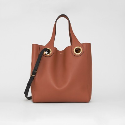 burberry leather grommet detail bag