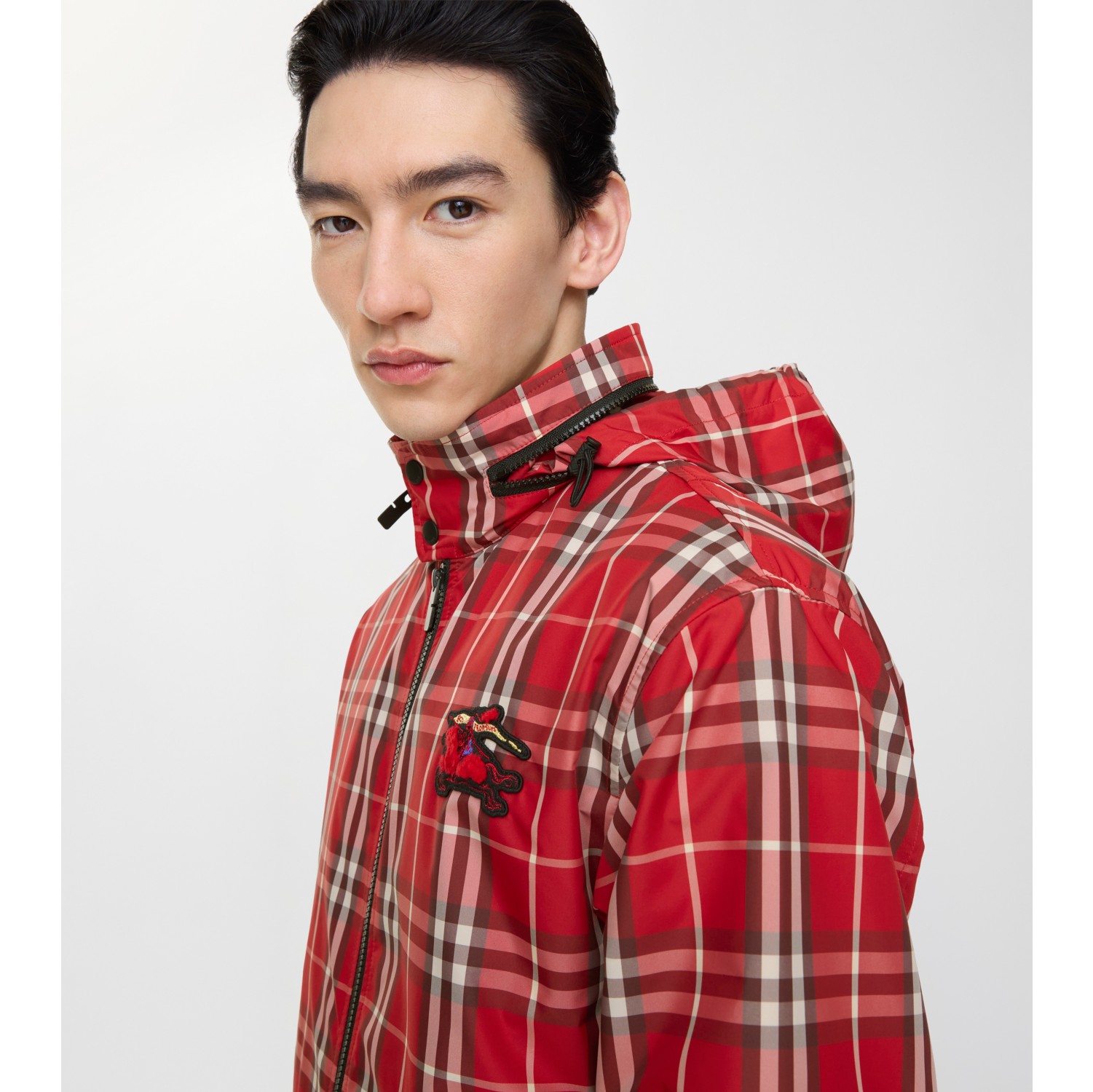 EKD Check Jacket in Crayon red - Men | Burberry® Official