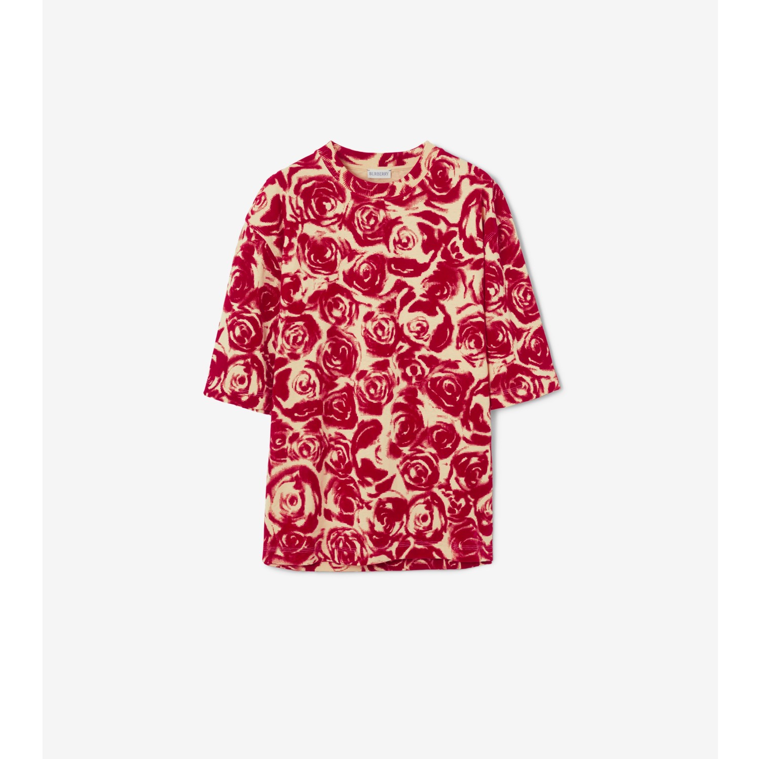 Burberry t shirt store white and red