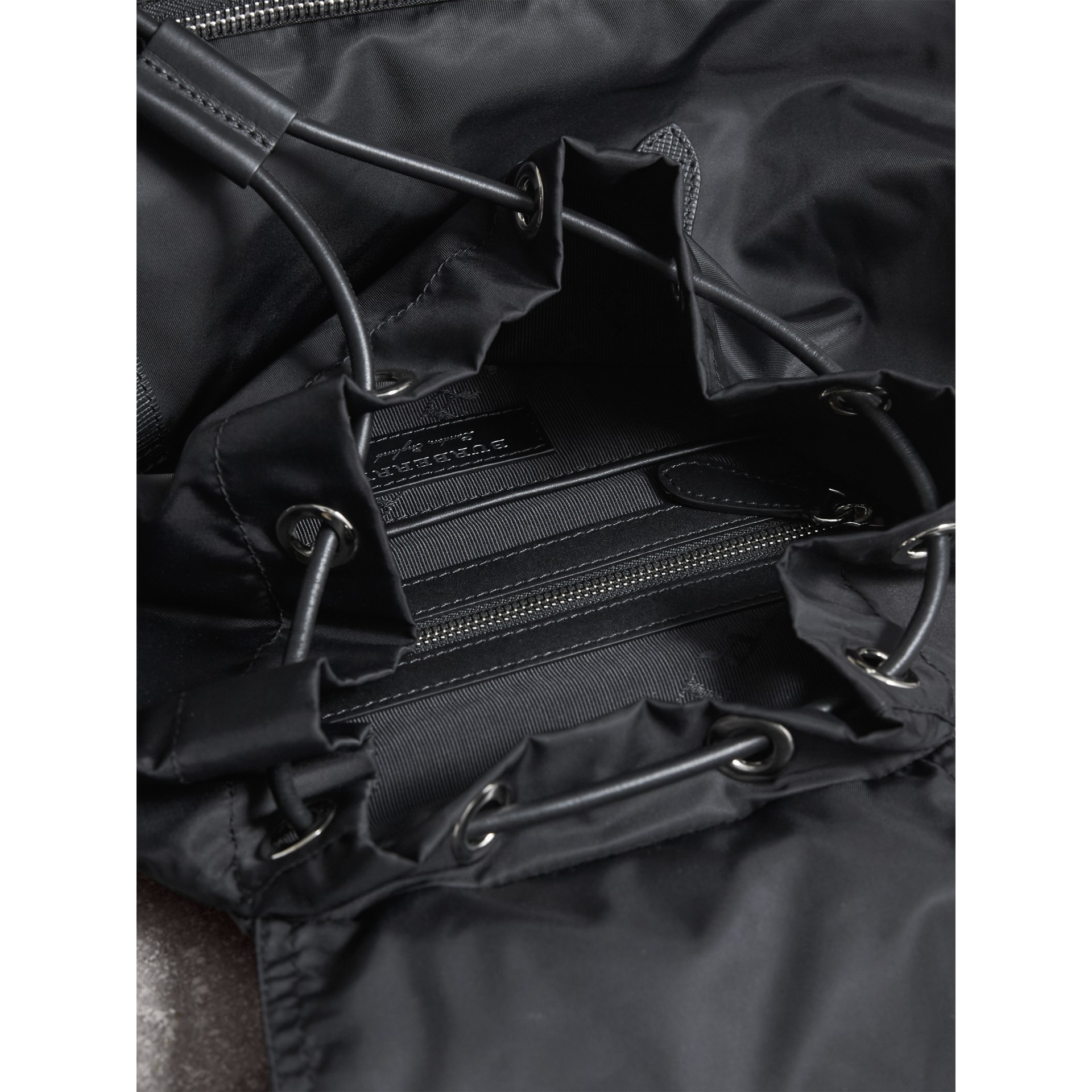 BURBERRY The Large Rucksack in Technical Nylon and Leather