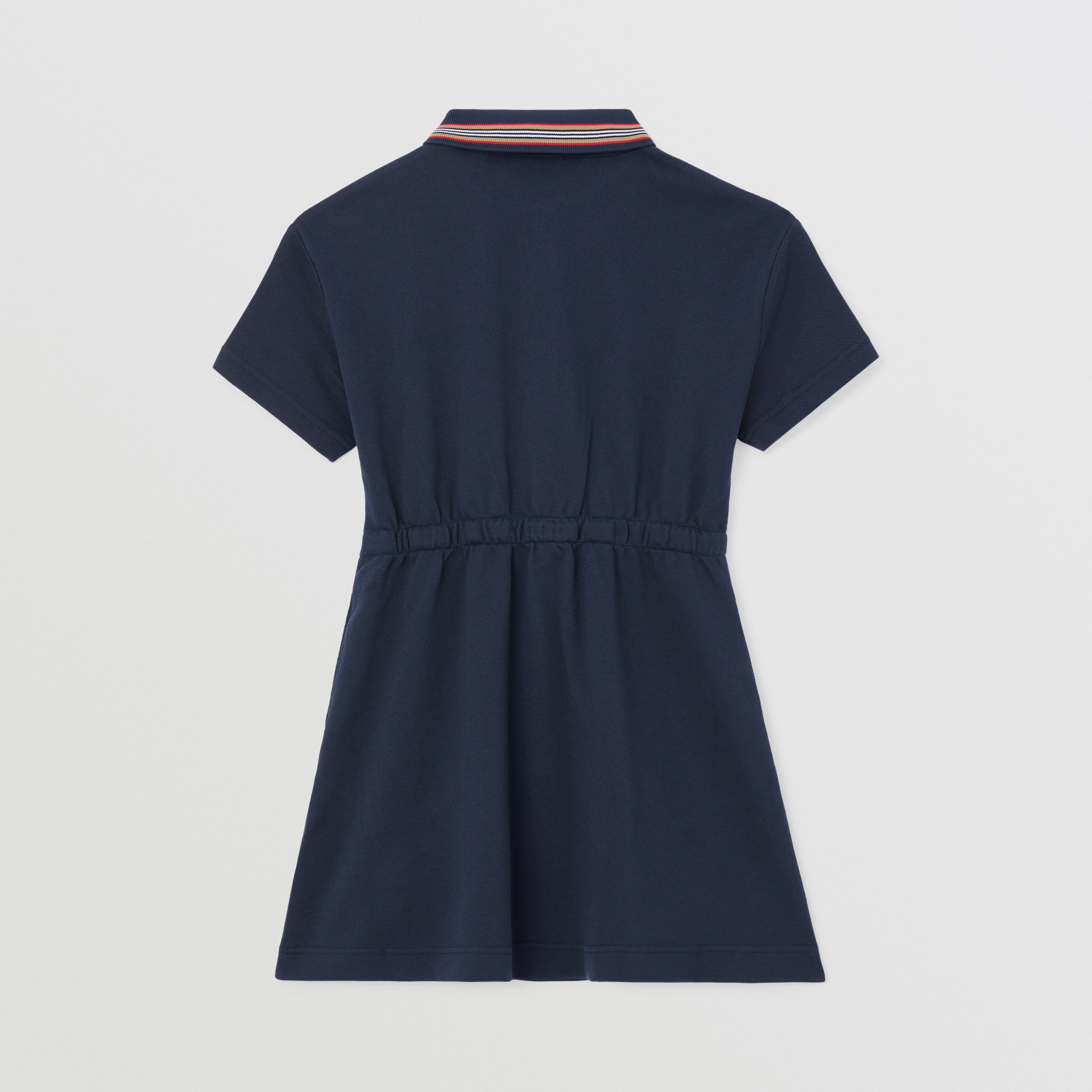 Poloshirtkleid aus Baumwollpiqué mit Streifendetail (Mitternachtsblau) | Burberry® - 4
