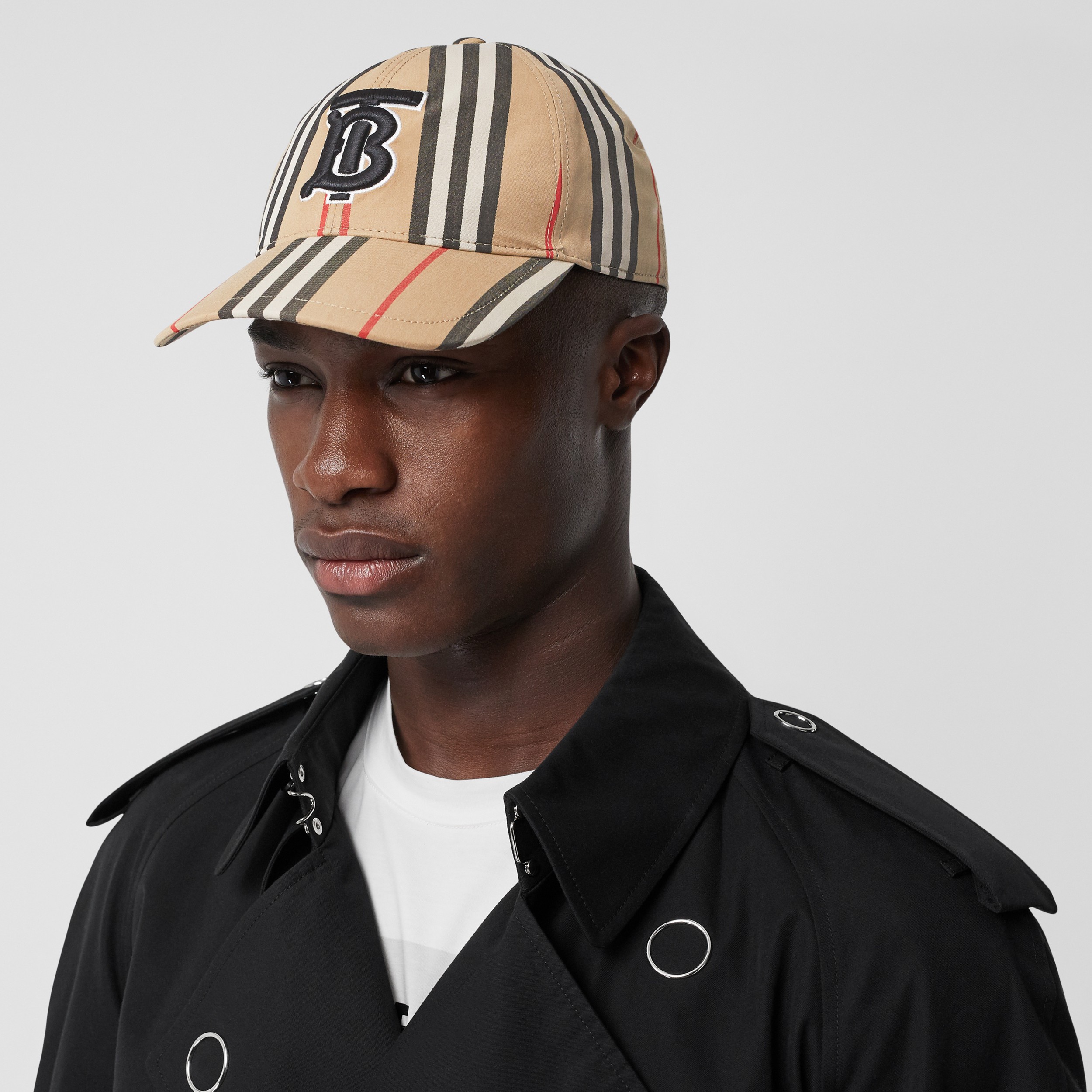Icon Stripe Baseball Cap in Archive Beige | Burberry® Official - 4