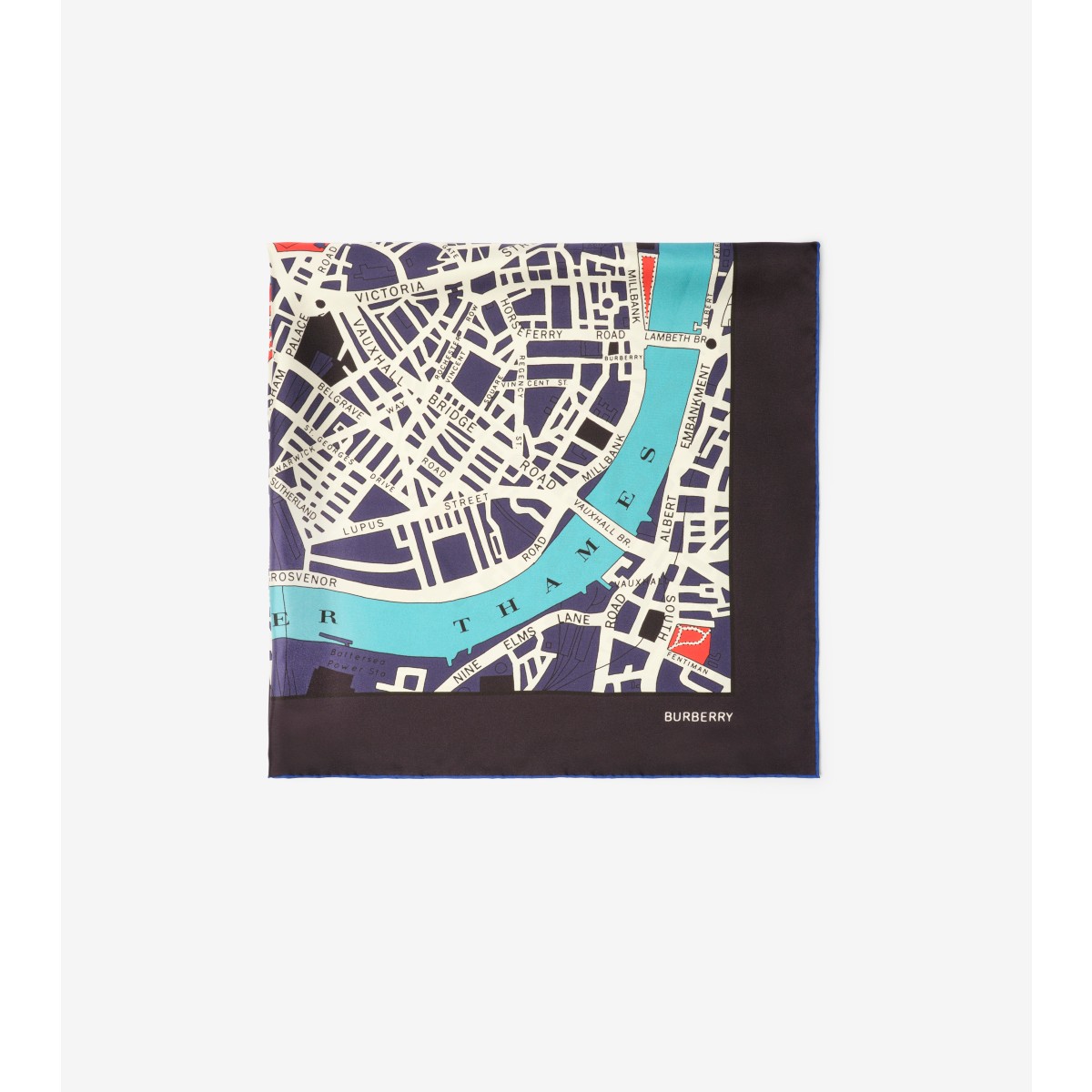  Printed London Map Scarf
