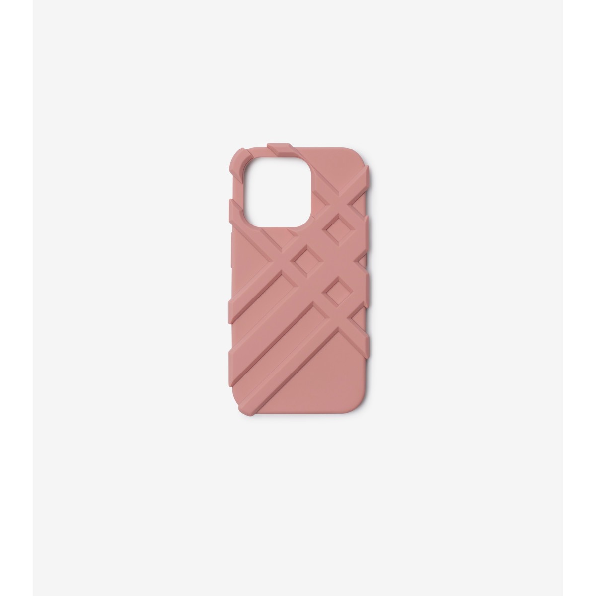 Shop Burberry Check Iphone 15 Pro Case In Blush