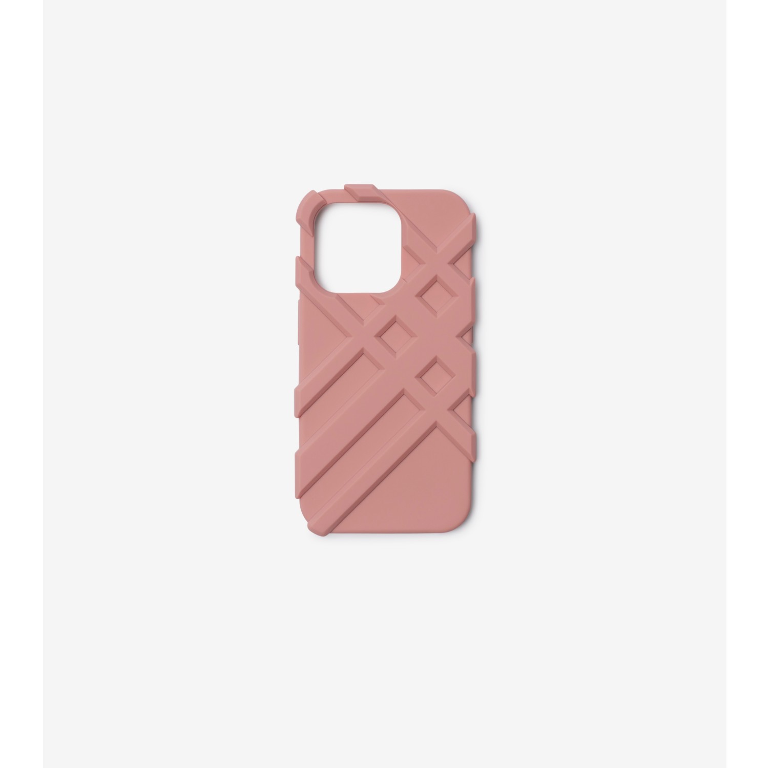 Check iPhone 15 Pro Case in Blush - Men | Burberry® Official