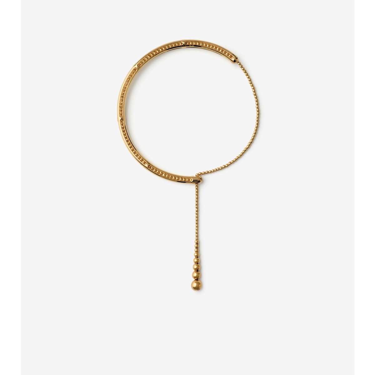 Shop Burberry Armour Sphere Necklace In Gold