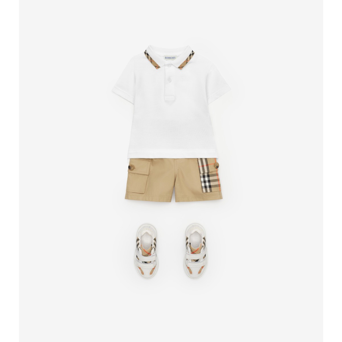  Check Collar Cotton Polo Shirt