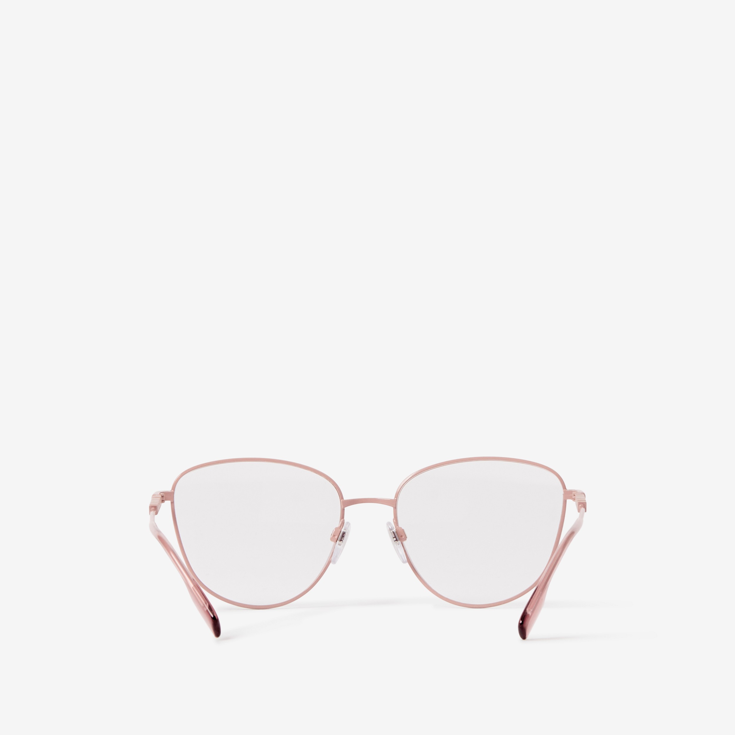 라운드 안경 프레임 (더스키 핑크) - 여성 | Burberry® - 3