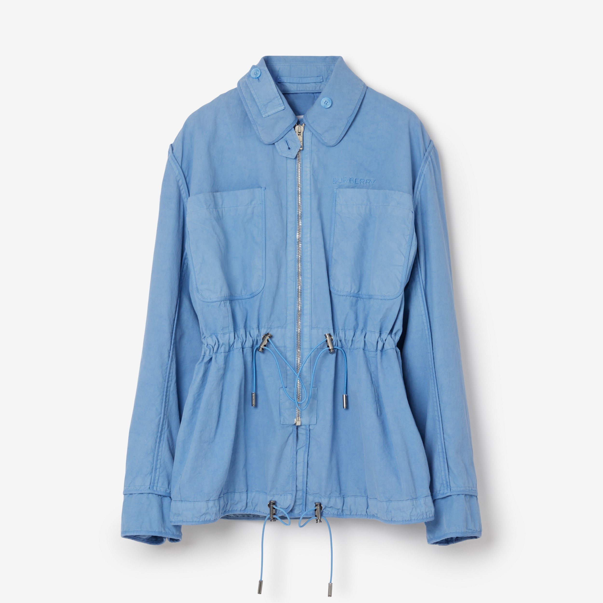 Cotton Gabardine Field Jacket in Foxglove Blue - Women | Burberry® Official - 1