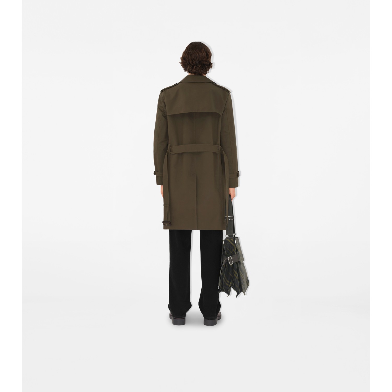 Langer Trenchcoat aus Baumwolle und Nylon