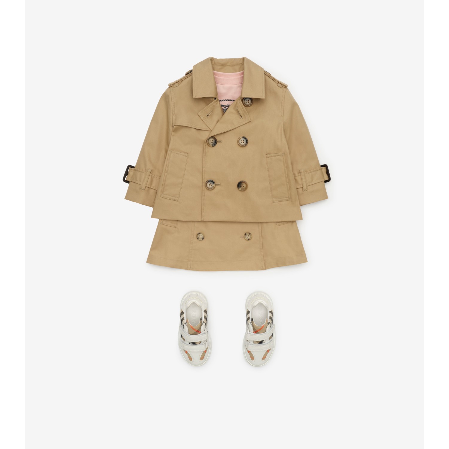 Chaqueta estilo trench coat en algodón