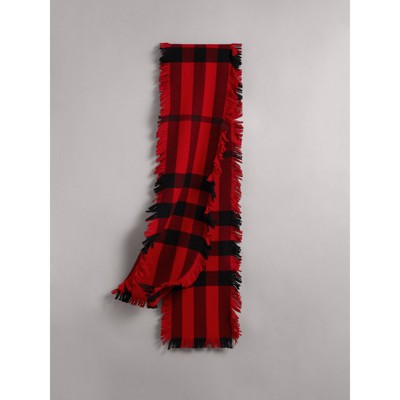 burberry double fringe scarf