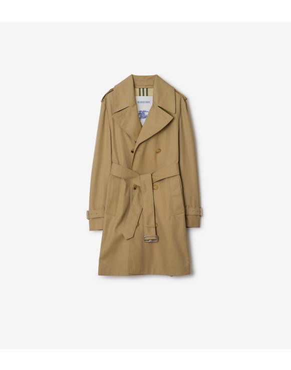 Mid-length Cotton Blend Trench Coat