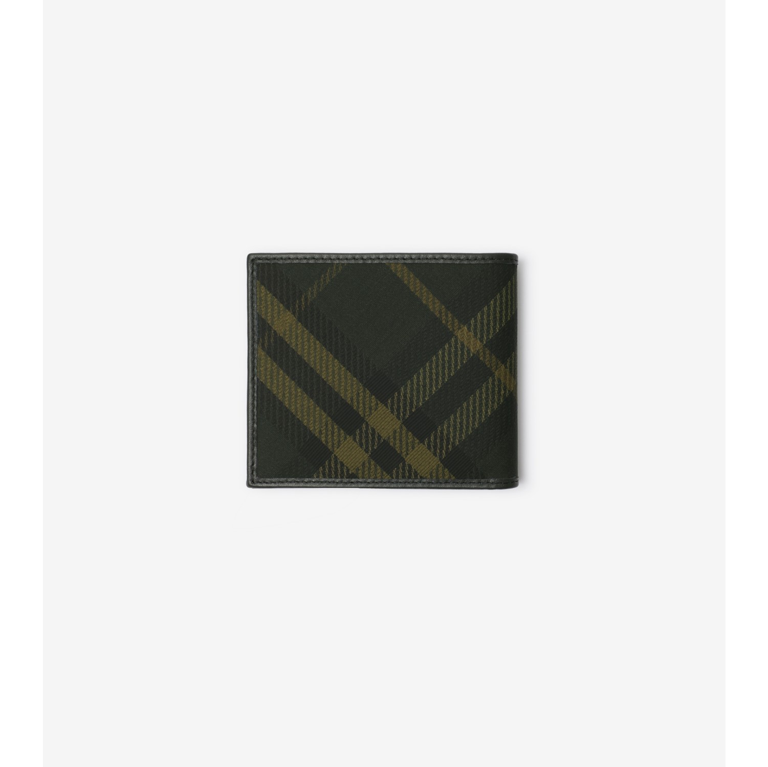 Check Bifold Wallet in Shadow Men Canvas Burberry Official