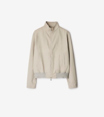 Cotton Harrington Jacket in Heron - Men, Nylon, Technical | Burberry® Official