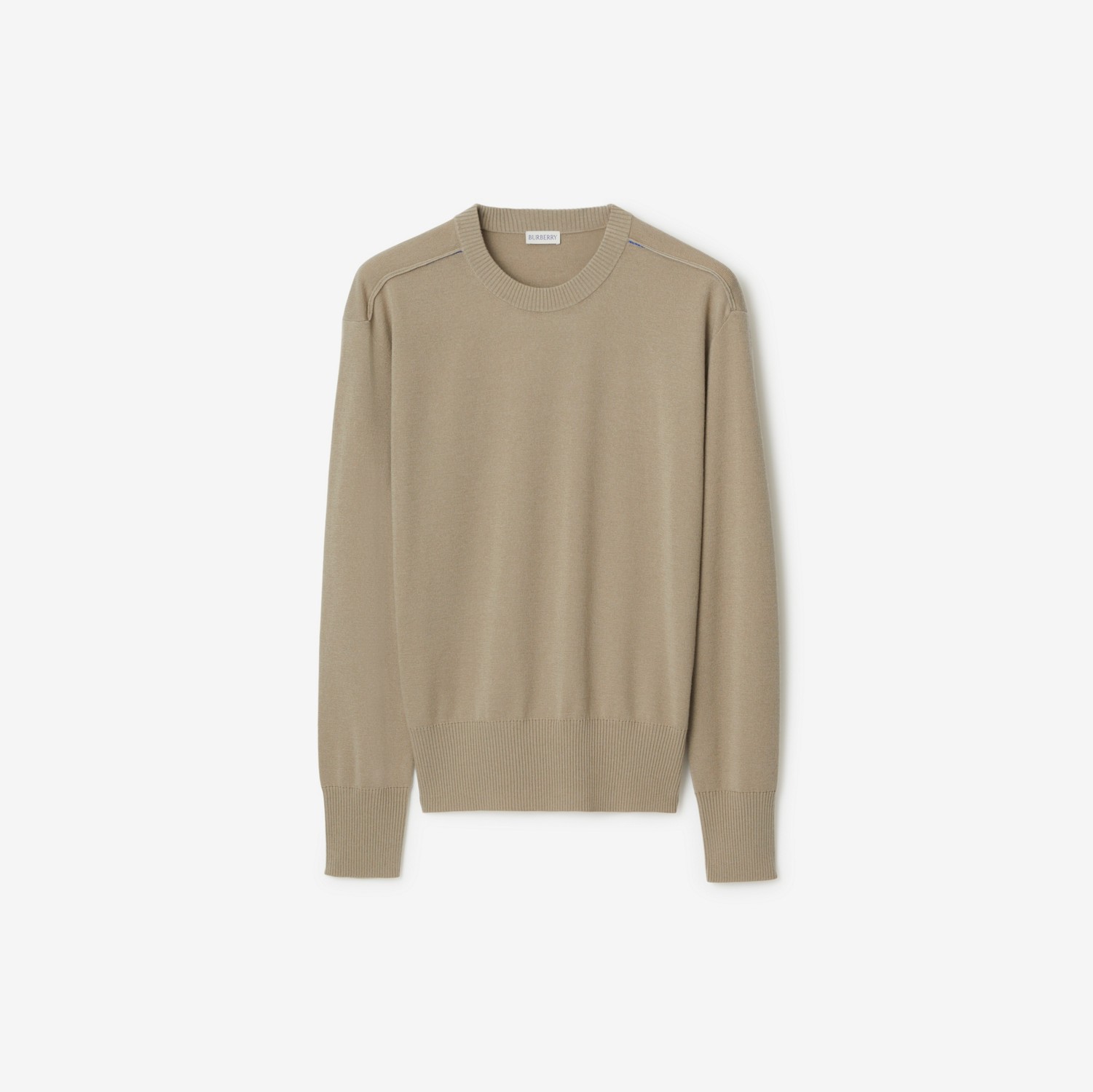 Wool Sweater in Limestone - Men | Burberry® Official