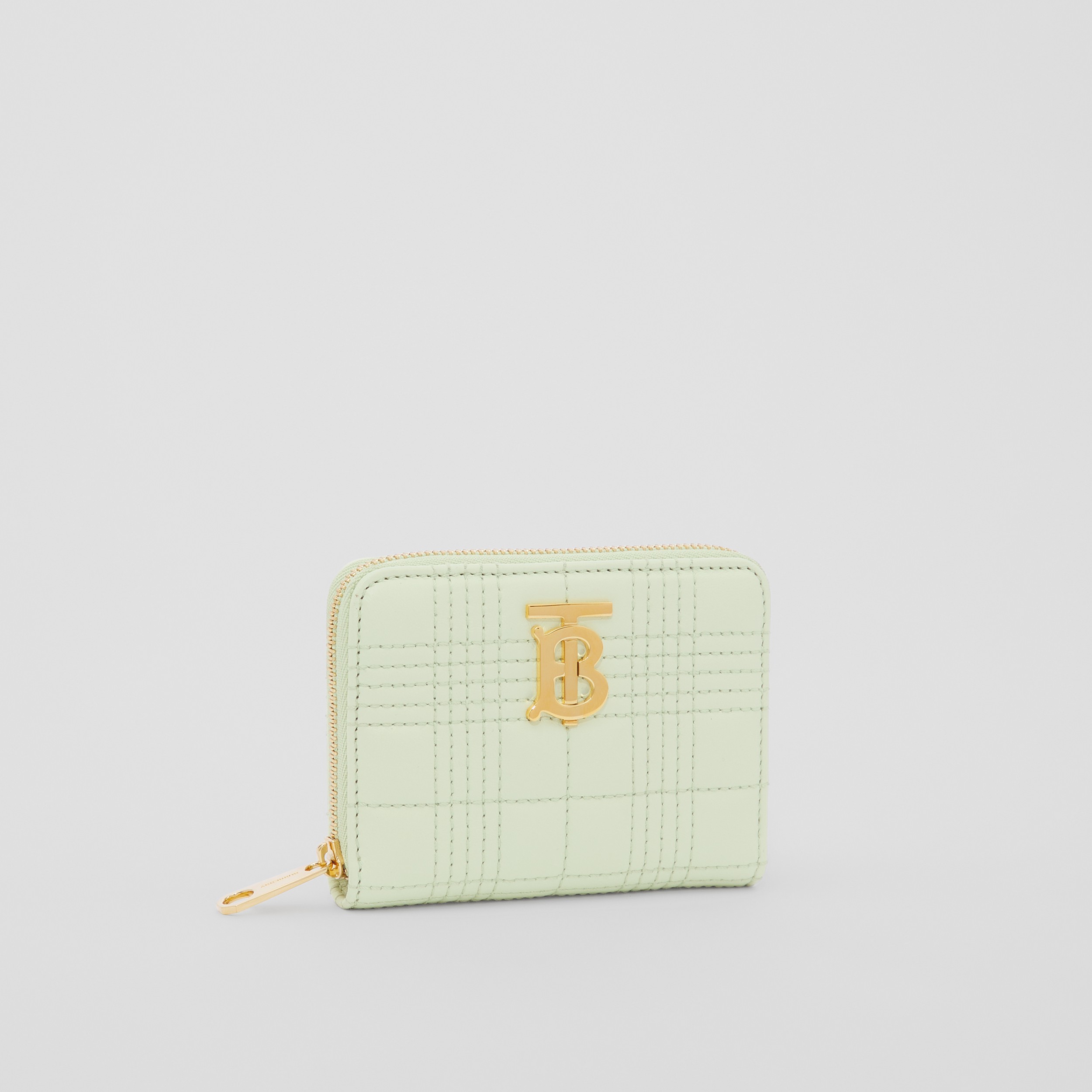 Brieftasche „Lola“ aus gestepptem Lammleder mit Reißverschluss (Pistazienfarben) - Damen | Burberry® - 4