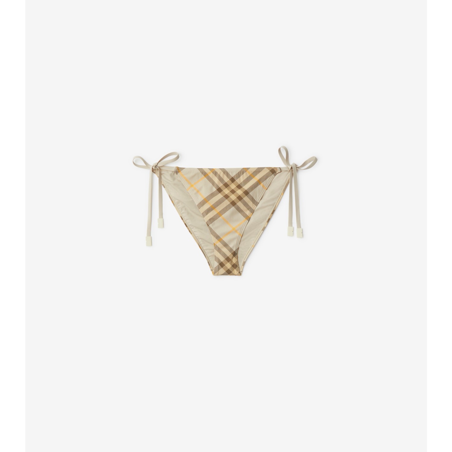 Check Bikini Briefs in Wheat - Women, Nylon | Burberry® Official