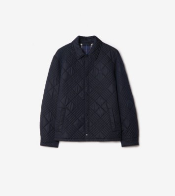 マイクロチェックステッチ ラムジージャケット (シルエットブルー