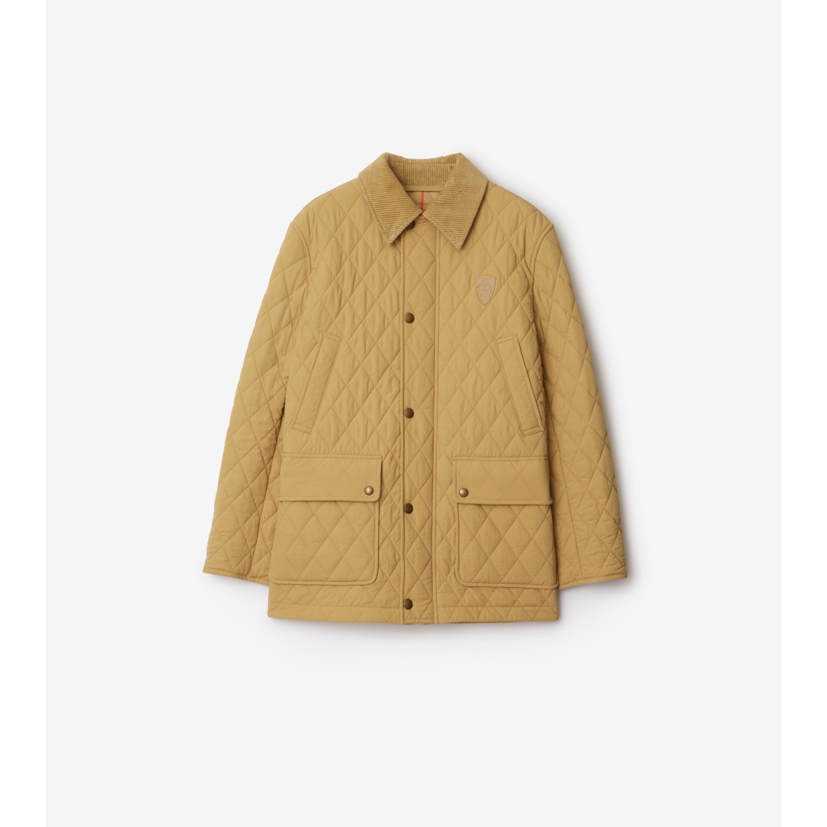 Shop Burberry Quilted Nylon Barn Jacket In Flax