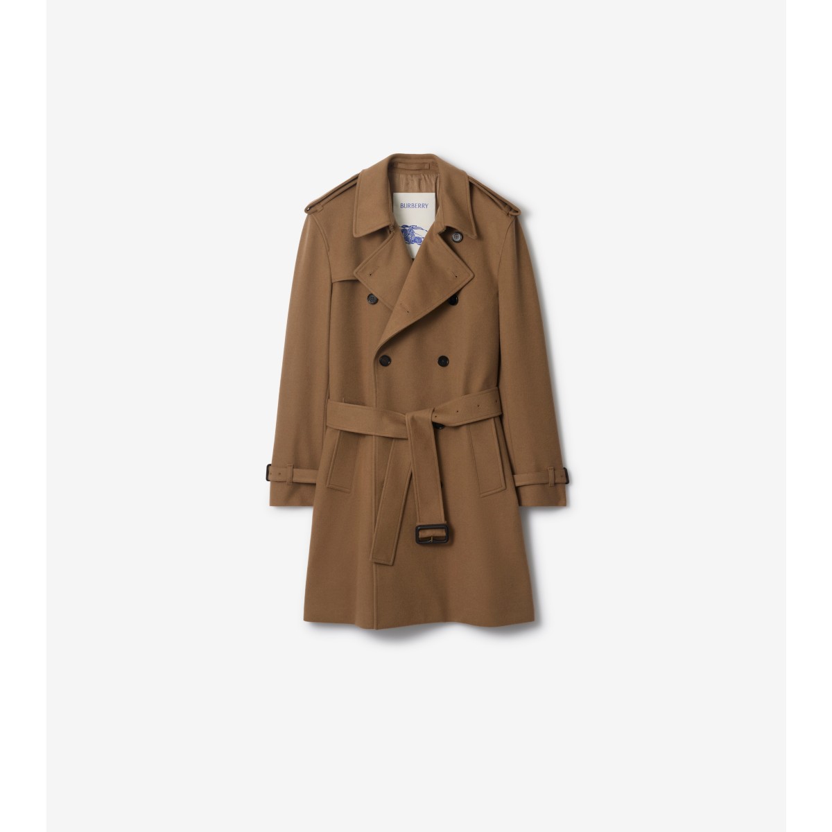  Check Mid-length Trench Coat