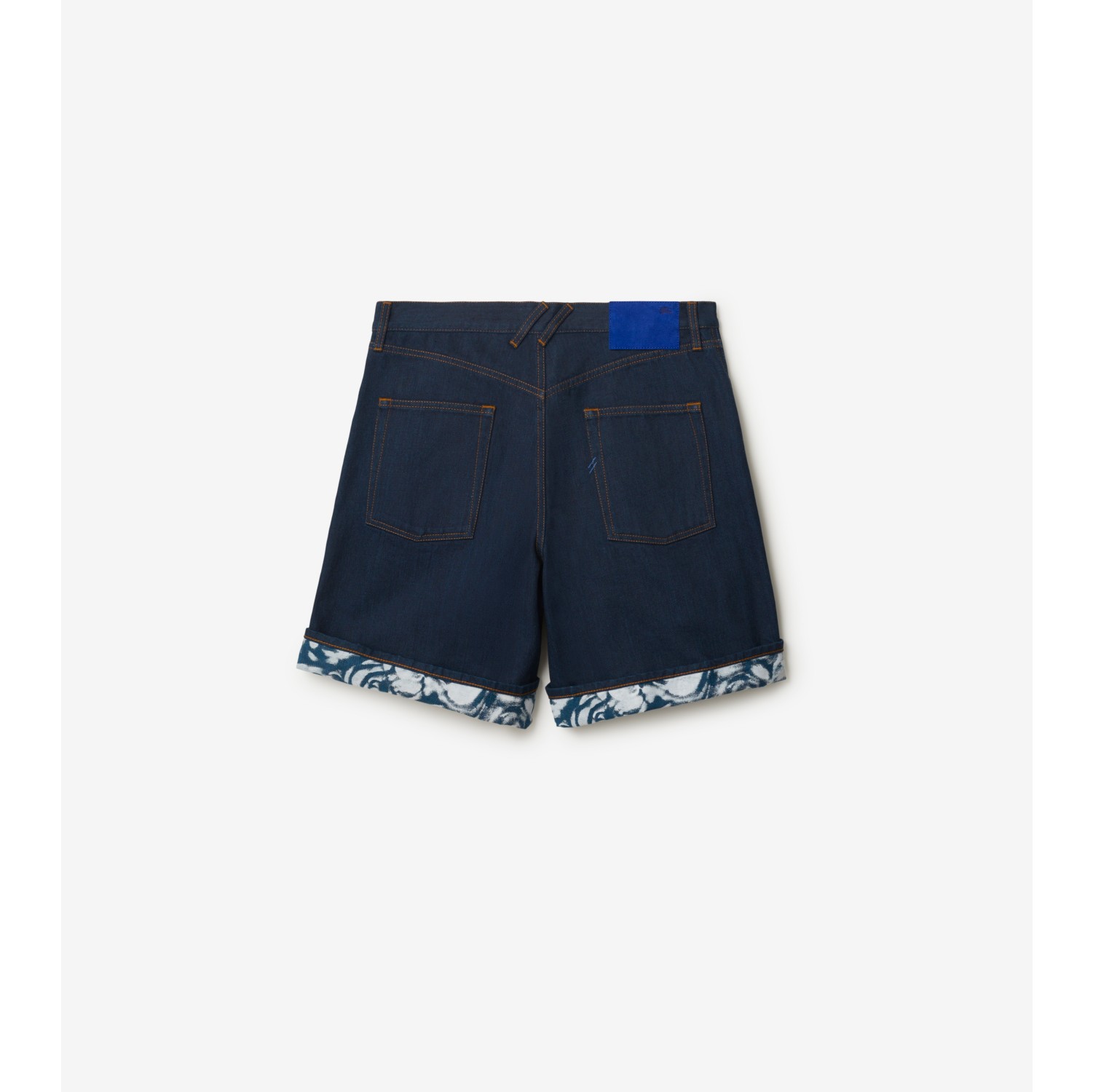 Mens denim long on sale shorts