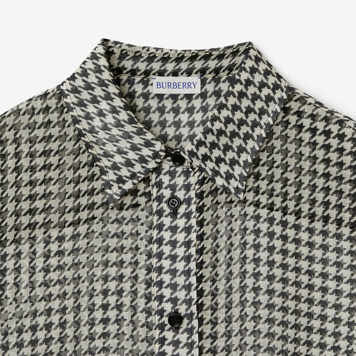 Houndstooth Silk Shirt