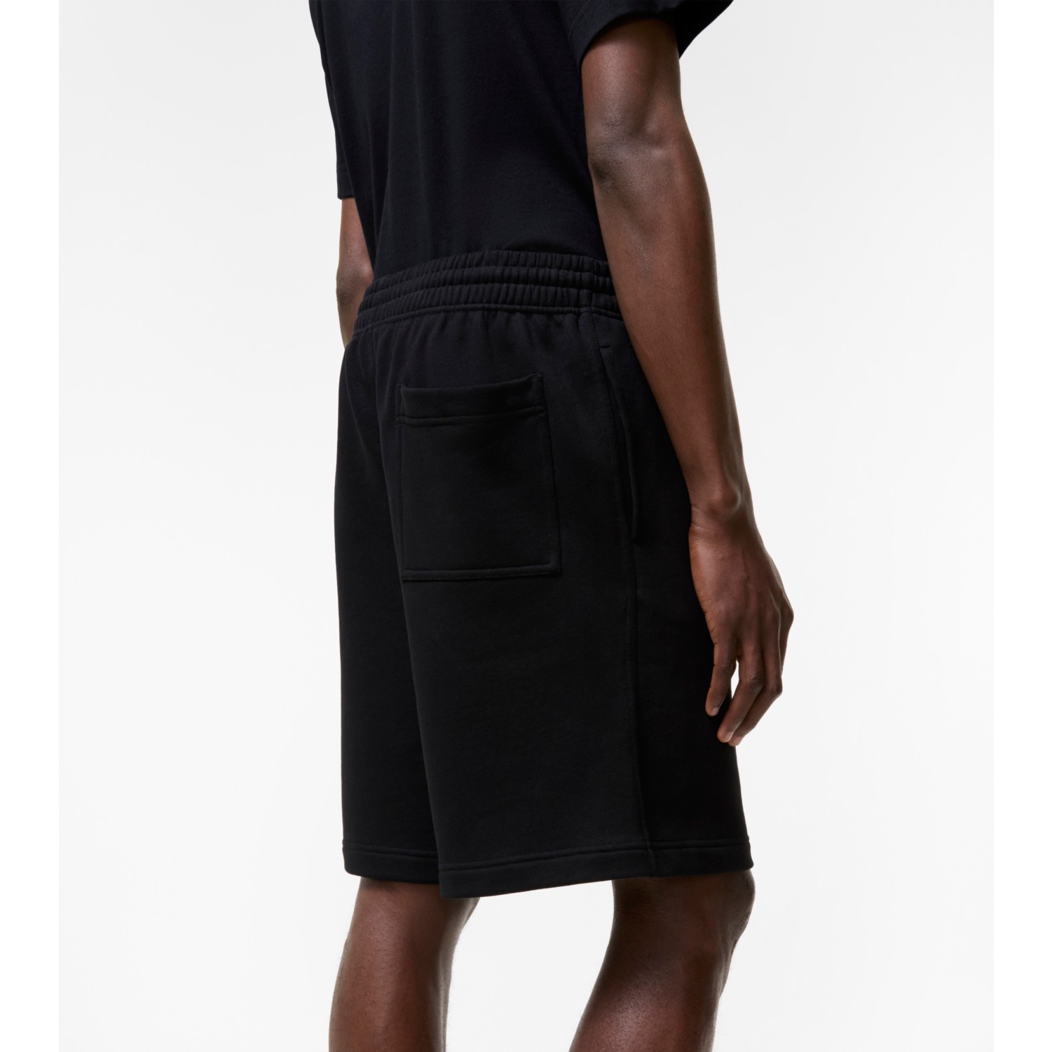 Check Flag Cotton Shorts in Black - Men | Burberry® Official