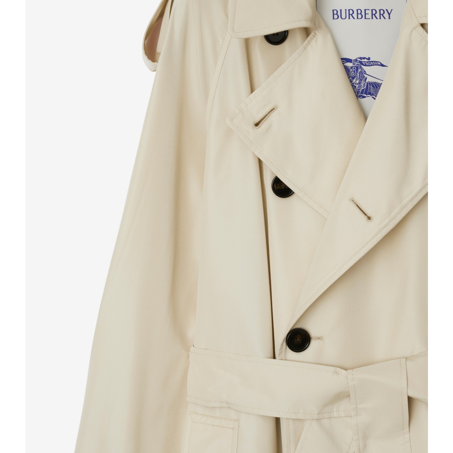 ショート シルクトレンチコート (キャラコ) - ウィメンズ, シルク | Burberry®公式サイト