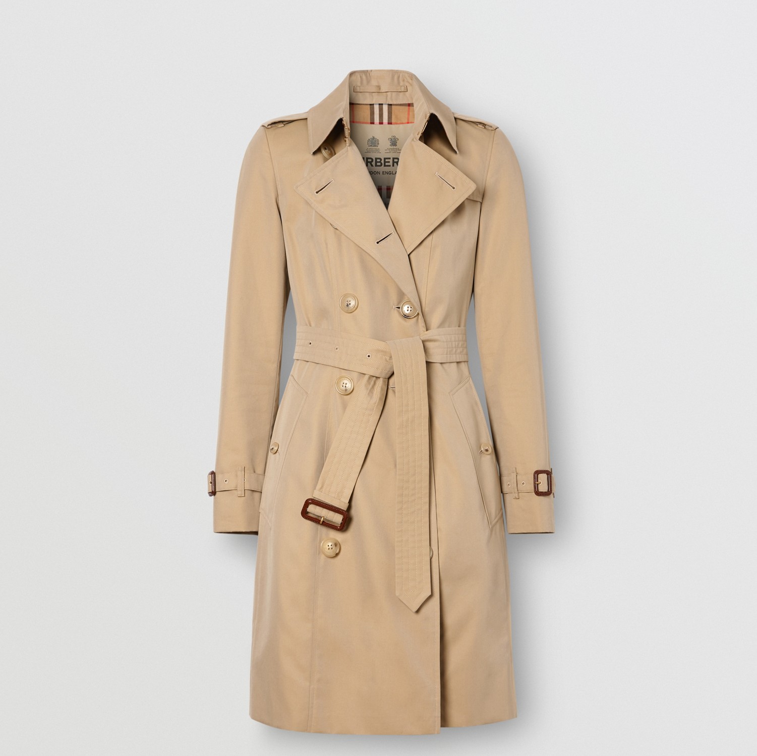 The Mid-length Chelsea Heritage Trench Coat in Honey - Women | Burberry® Official
