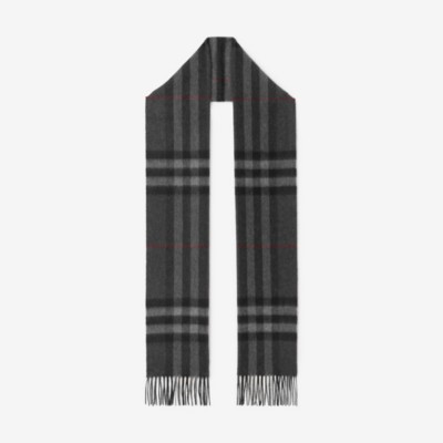 The Burberry Check Cashmere Scarf in Charcoal Burberry® Official