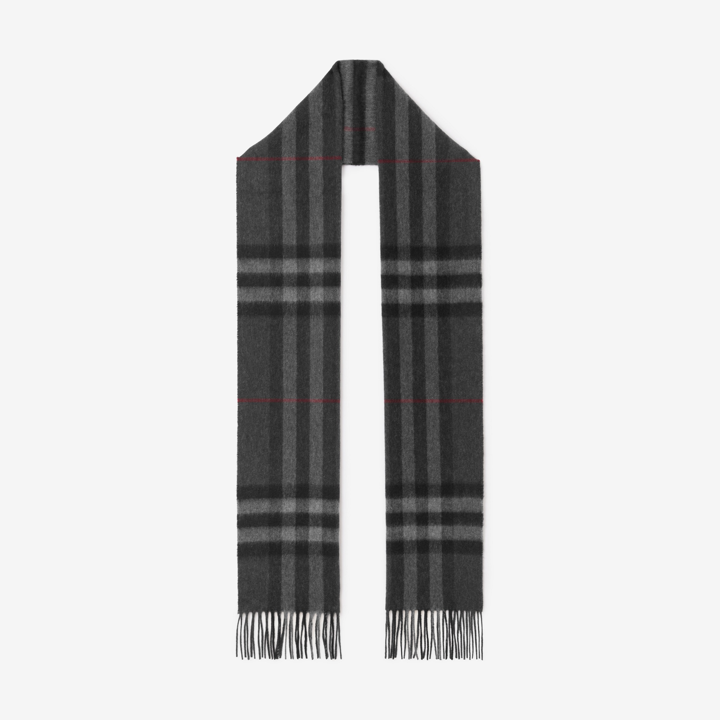 バーバリーチェック カシミアスカーフ (チャコール) | Burberry®公式サイト バーバリーチェック カシミアスカーフ (チャコール) | Burberry®公式サイト