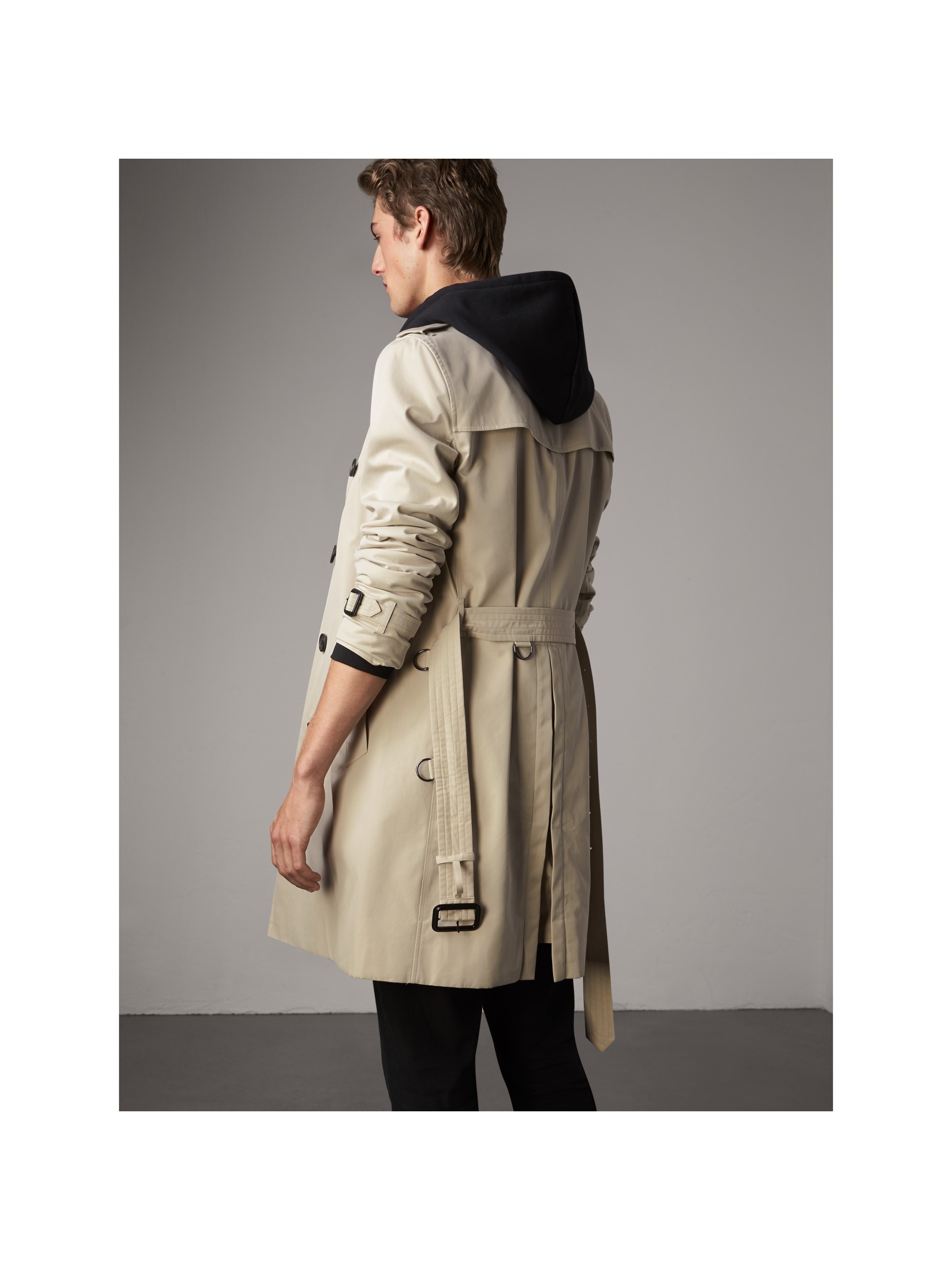 肯辛顿版型 - 长款 trench 风衣 (石色) - 男士 | burberry 博柏利
