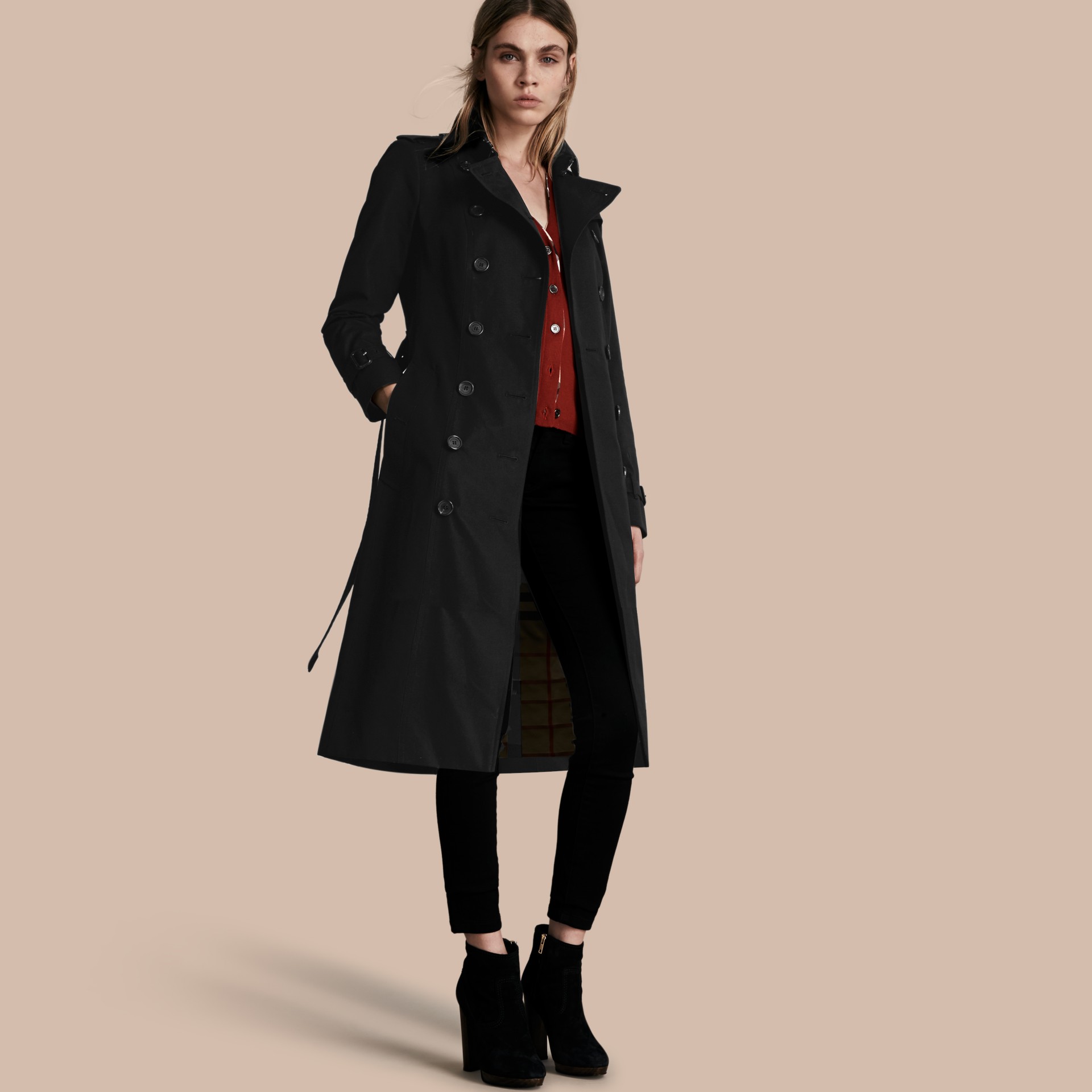 The Sandringham – Extra-long Heritage Trench Coat Black | Burberry