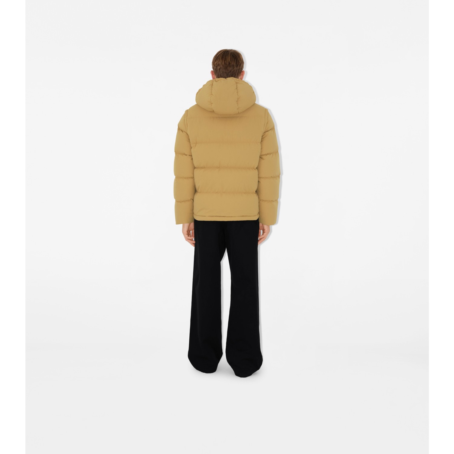 Detachable Sleeve Nylon Puffer Jacket