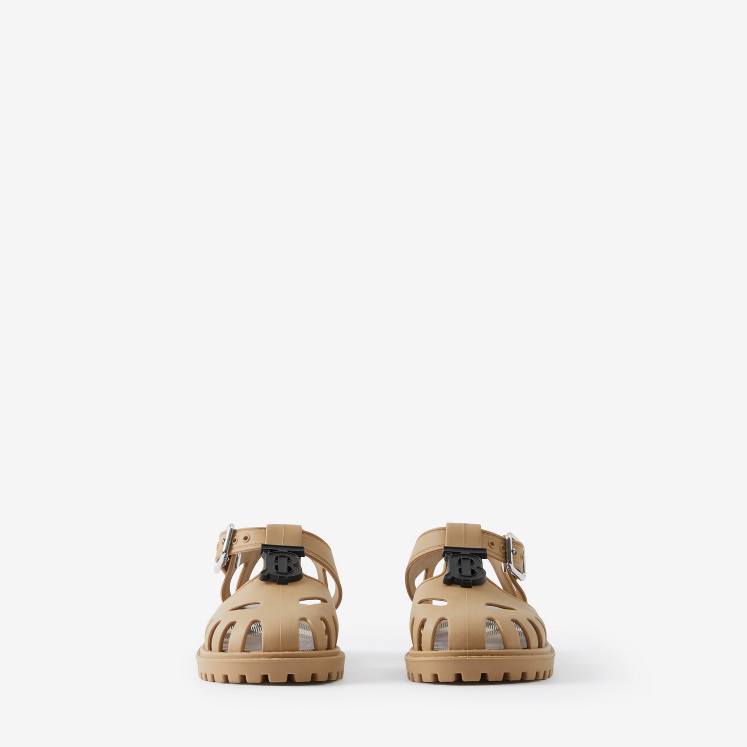 Monogram Motif Rubber Sandals in Archive Beige - Children | Burberry® Official