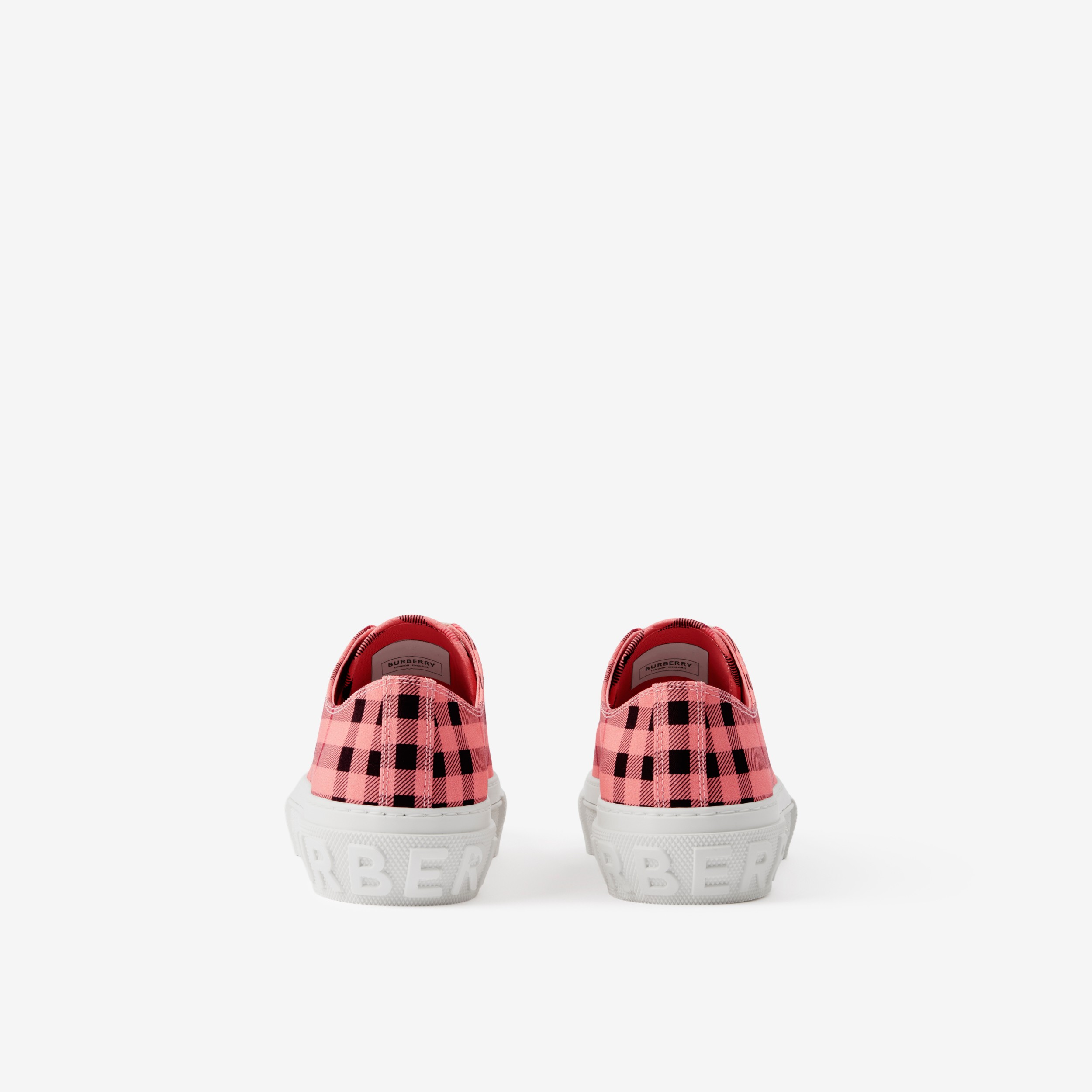 格纹棉质运动鞋 (泡泡糖粉红) - 女士 | Burberry® 博柏利官网 - 3